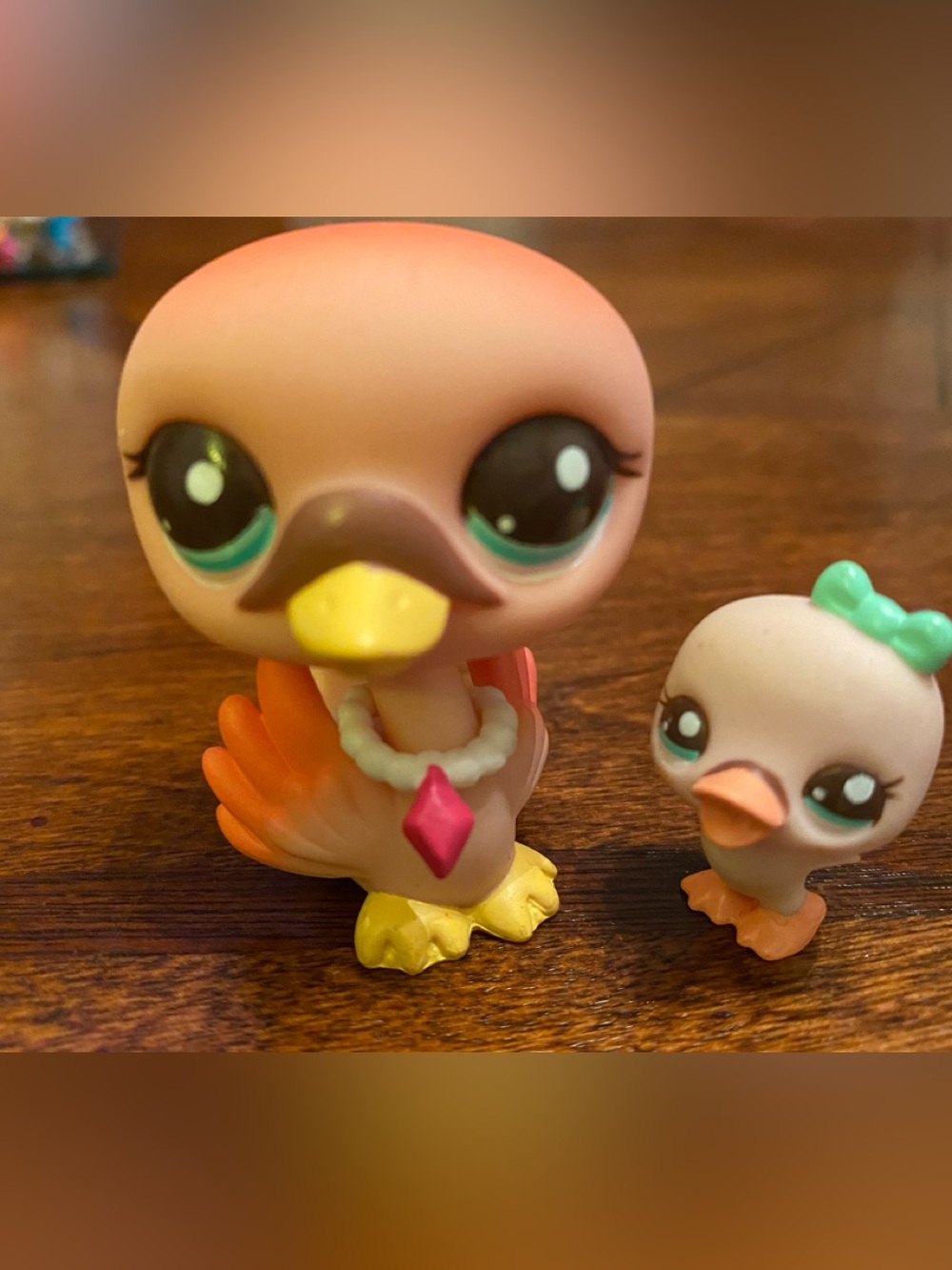 Littlest Pet Shop Swan Bird 2503, 2504 Mother & Baby &Extra